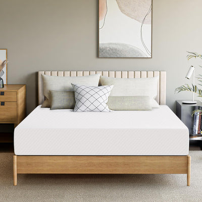 GAESTE 10 Inch Queen Cooling Gel Memory Foam Medium Firm Mattress Breathable Pressure Relief CertiPUR-US Certified Foam, Mattress-in-a-Box for Kids and Adults No Fiberglass (Queen, 10 in)