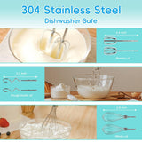 Hand Mixer Electric Handheld, 5-Speed Handheld Mixer, 380W Electric Mixer with Stainless Steel Whisk Beater Attachments, Snap-On Storage Case, Measuring Cups, Kitchen Cake Mixers for Baking Supplies WEPSEN