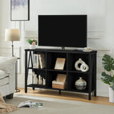 HOMISSUE 6 Cube Storage Organizer Shelf, Rustic Short Wide Bookshelf with Cube Storage, Industrial Low Cube Bookshelf with 3 Tier Shelf, Horizontal Bookcase for Living Room, Office, Black HOMISSUE