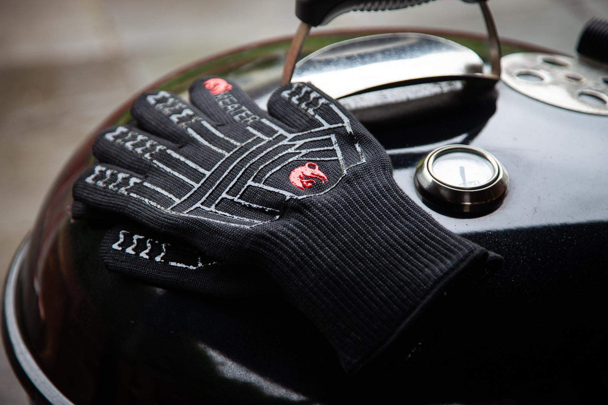 MEATER Mitts - Heat Resistant BBQ Gloves - Premium Cooking Gloves for Grill, Smoker, Oven, and Baking - Non-Slip, High-Temperature Protection, Extra Long Cuffs MEATER