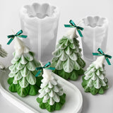 ZQYSING 2 Pcs Christmas Candle Molds, Christmas Tree Silicone Molds for Candles Wax Soap Plaster Epoxy Resin Casting Craft Xmas Home Decoration Handmade Gift ZQYSING