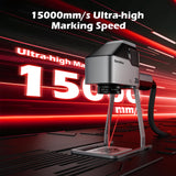 Genmitsu Z6 20W Fiber Laser Engraver, Higher Fiber Power 15000mm/s Speed, 5W Diode Dual Sources, Desktop Integrated Host with Touch Screen, Portable Marking Tool for Jewelry, Metal, Wood, Leather Genmitsu