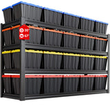 PMKES 67" Wide Garage Shelving Unit, 30" D Heavy Duty Garage Storage Shelves,3500 LBS Capacity, Industrial Adjustable Shelves for Basement,Kitchen,Warehouse PMKES