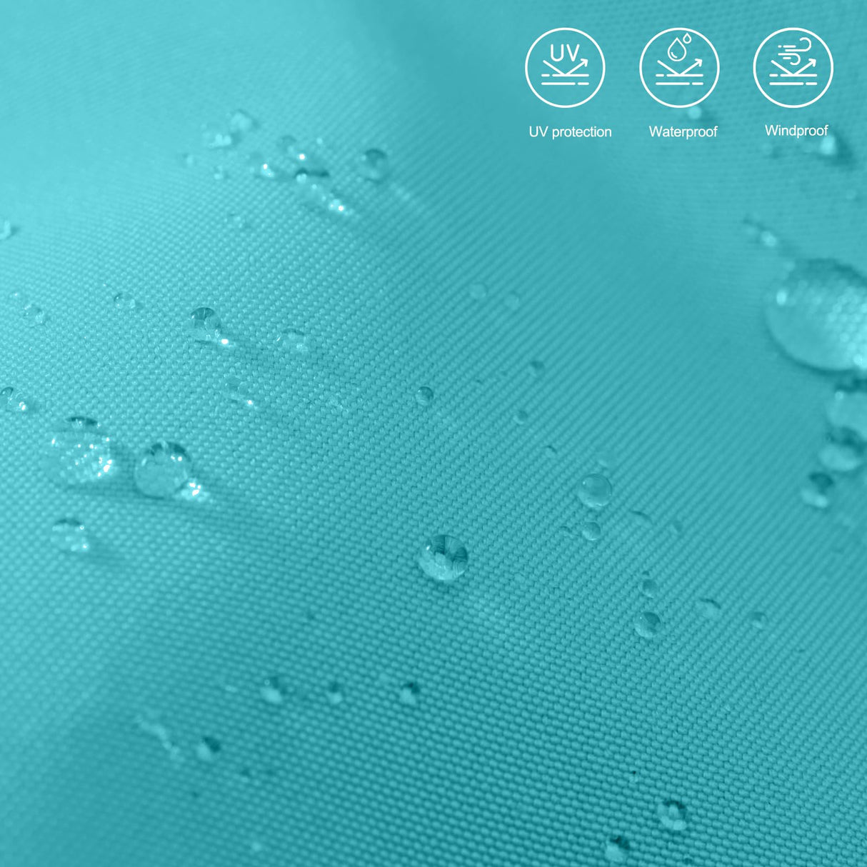 MASTERCANOPY Valance Patio Umbrella for Outdoor Table Market -8 Ribs (9ft, Turquoise) MASTERCANOPY