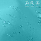 MASTERCANOPY Valance Patio Umbrella for Outdoor Table Market -8 Ribs (10ft, Turquoise) MASTERCANOPY