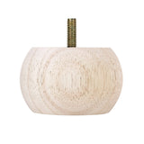 Michanco 2 Inch Bun Feet for Furniture Set of 4 Unfinished DIY Wood Furniture Legs for Couch Sofa Ottoman Michanco