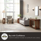 Leick Home 8233 Mission Console Table for Entryway, Wood Sofa Table, Made with Solid Wood, for Living Room, Hallway, Office, Bedroom, Medium Oak Finish Leick Home