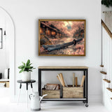 Diamond Painting Kits for Adults, 5D DIY Samurai Sword Diamond Art Paintng Cherry Blossoms Diamond Art, Full Drill Diamond Dots Gem Arts Crafts Paintings Kits, Home Wall Room Decor 12x16inch TUTUMAY21