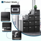 MIIIKO 2 Drawer File Cabinet, Metal Vertical Filing Cabinets with Lock, Home Office File Folders Storage Cabinet for Letter Legal A4 File Size MIIIKO