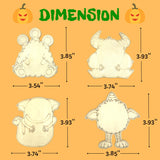 VENUSFIT Halloween Crafts for Kids – 12 PCS DIY Monster Wooden Magnet Painting Kit with Googly Eyes – Halloween Party Favors for Ages 4-8, Non Candy Trick or Treat Gifts & Classroom Treats Bulk VENUSFIT