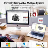 Laser Engraver, KENTOKTOOL LE400PRO 50W Laser Engraving Machine for Beginners, 5.5W Power High Precision Metal Laser Engraver and Cutter Machine for Wood, Acrylic, Leather, for Commercial and Domestic KENTOKTOOL