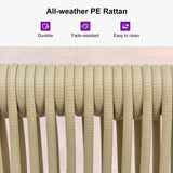 PURPLE LEAF 11 Pieces Patio Dining Set with Outdoor Aluminium Dining Table and Woven Chairs Modern Metal Furniture Cushions Sets for Garden Yard Indoor Decor Kitchen Teak PURPLE LEAF