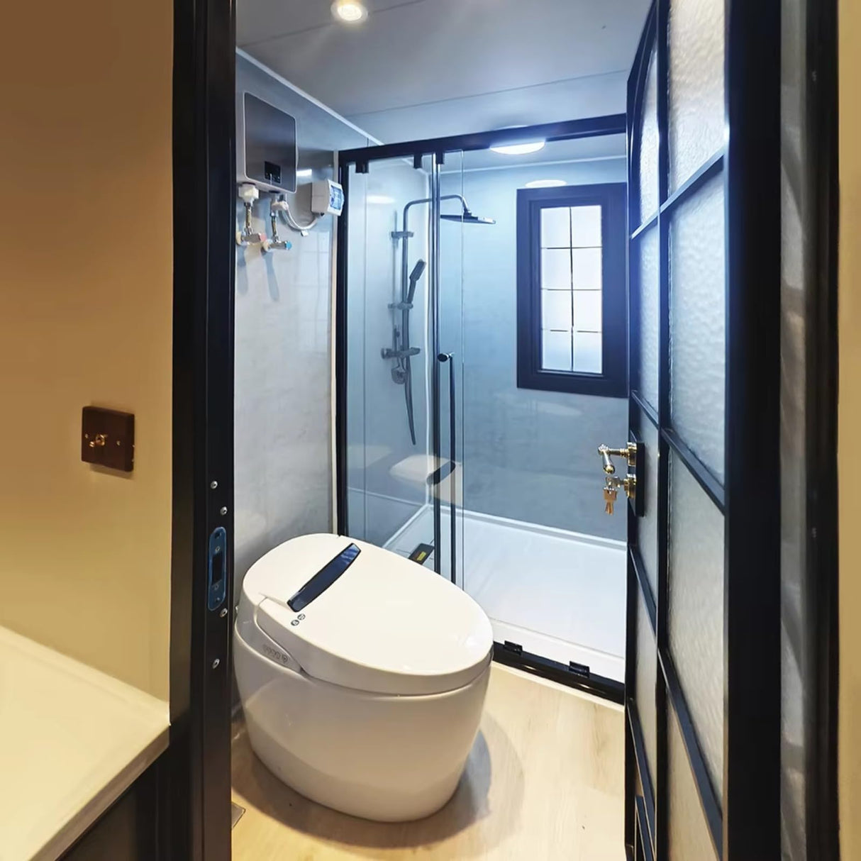 Folding Prefab Tiny Home for Sale Container House, Features 2 Bedroom, 1 Kitchen and Bathroom, Expandable Portable Modular Tiny House to Live in for Adults, Prefabricated Mobile Homes for Sale Generic