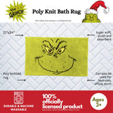 Franco Collectibles Grinch by Dr. Seuss Holiday & Christmas Non Slip Plush Poly Knit Bathroom Mat Rug, 21x34, (Officially Licensed Product) Franco