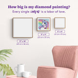DIAMOND ART CLUB Unicorn Rainbow Diamond Painting Kit, 9" x 9" (23 x 23 cm) DIAMOND ART CLUB