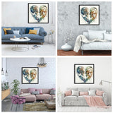 JFYHAB Diamond Painting Kits for Adults DIY 5D Love Diamond Art Paint with Round Diamonds Full Dril Gem Skull Art Painting Kit for Home Wall Decor Gifts 12x12inch JFYHAB