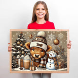 TCDZMYGS 4 Pack Christmas Paint by Numbers Kit for Adults Beginner,Paint by Number Kits Without Frames,DIY Acrylic Oil Painting by Numbers for Home Wall Decor 12x12-12x16 inch TCDZMYGS