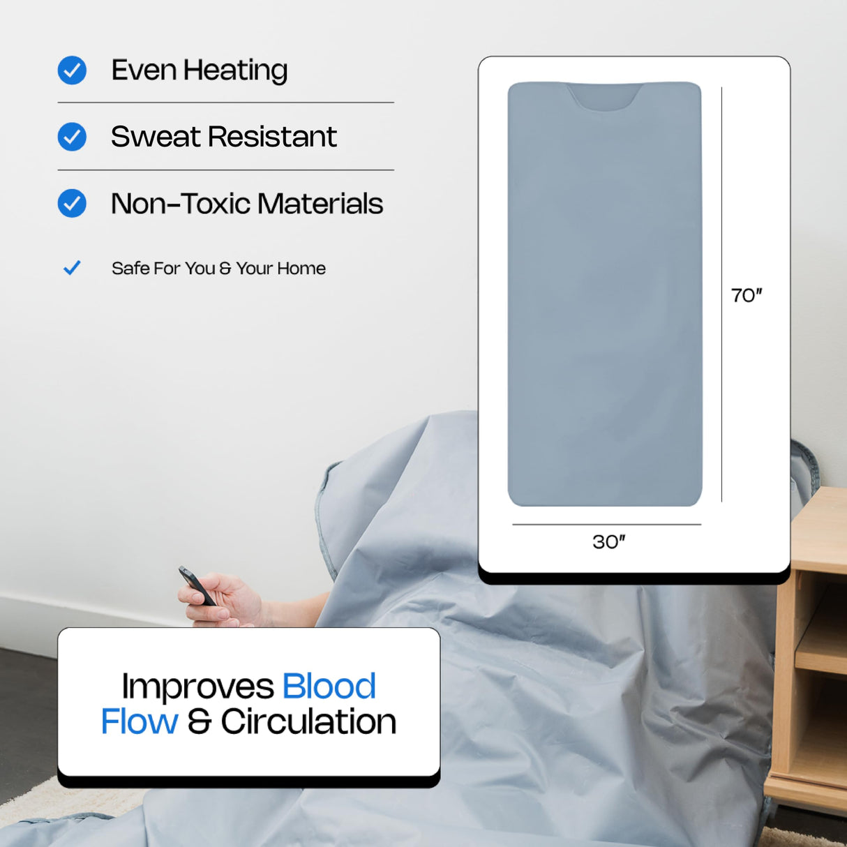 Angora Brands Sauna Blankets for Home Use - Sauna Wrap Full Body - Personal Sauna - Versatile Sauna Wrap- Portable Sauna for Home Relaxation- Sauna Blanket by Kryn ANGORA BRANDS