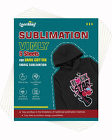 Lzerking Sublimation Htv for Dark Fabric 6 Pack 12" x 10" Matte Sublimation Vinyl for Cotton Shirts, Bags, Gifts, Easy Subli Heat Transfer Vinyl Compatible with Cricut, Siser Romeo Cutting Machines Lzerking