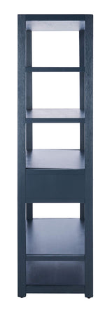 Safavieh Home Collection Johni Navy and Gold 5-Shelf Storage Etagere SAFAVIEH