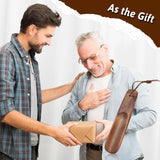 Piriuuo Wood Shoehorn, 6" Short Handle Shoe Horn with Leather Lanyard Non Slip Shoe Lifter Lazy Shoes Aid Tool Easy Wear Helper Shoehorns for Seniors Pregnancy Men Women Kids Piriuuo