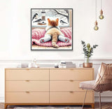 Cat Diamond Art Kits for Adults - Diamond Painting Kits for Adults Beginner, DIY 5D Full Drill Gem Art for Home Wall Decor 14x14 inch Axquilon