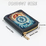 JISHSHAY Diamond Painting Credit Card Holder Sun Diamond Art Credit Card Wallet Moon Gem Art Wallet Eye Gem Painting Coin Purse Sun Moon Embroidery Billfold Mosaic Kits for Adults Billfold JISHSHAY