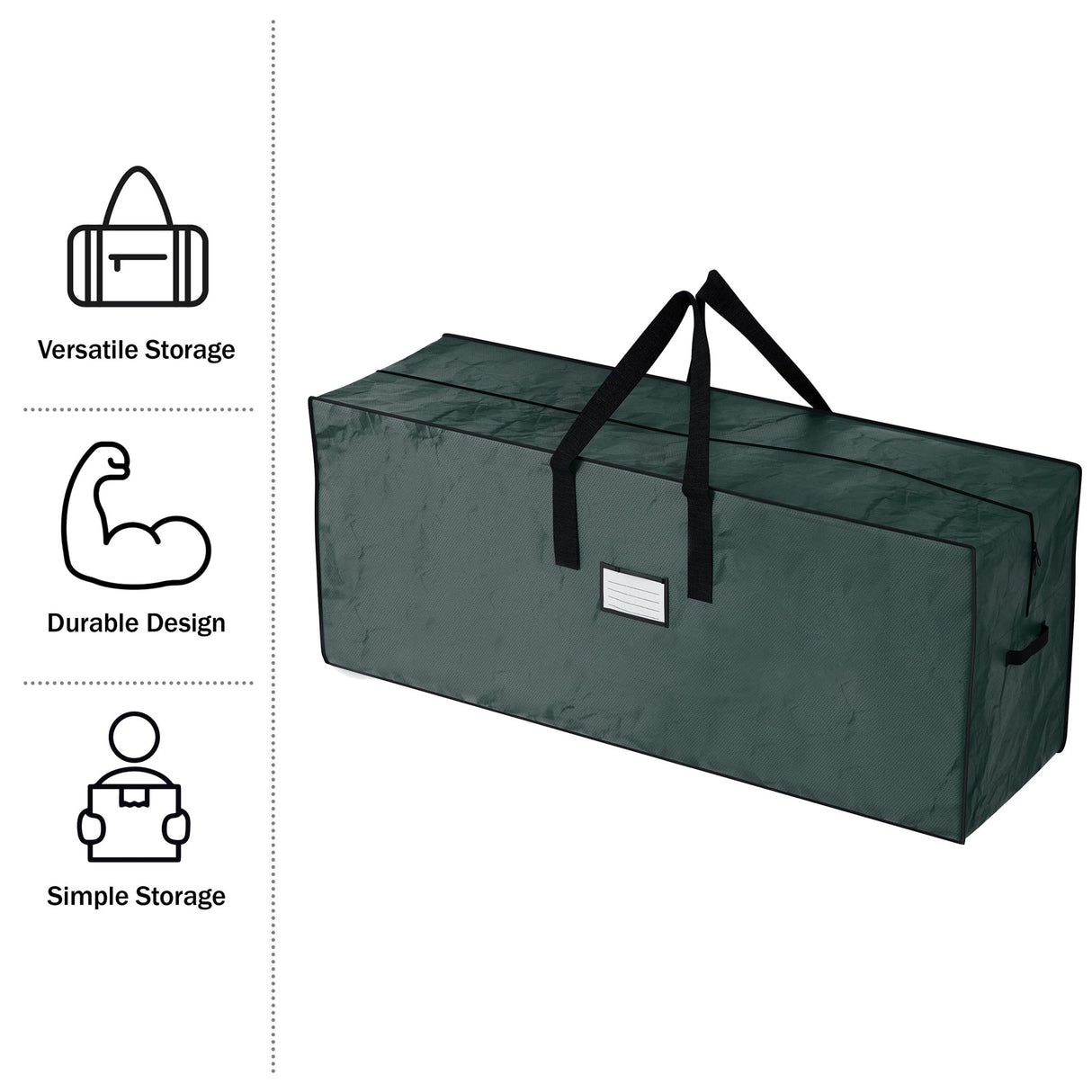 Christmas Tree Storage Bag Set - Set of 2 Bags for 7.5-Foot Artificial Trees - Protects Holiday Decorations and Inflatables by Elf Stor (Green) Elf Stor