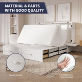 ijuicy Murphy Bed Queen with Foam Mattress, Convenient Murphy Bed Cabinet with Charging Station & Storage Board, Bed That Folds into Cabinet with Large Storage Drawer for Bedroom,Guest Room(White) ijuicy