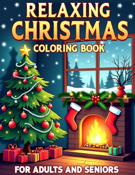 Relaxing Chritsmas Coloring Book for Adults and Seniors: Indulge in 50 Nostalgic Festive Scenes - Cozy and Calming Designs Featuring Joy and Holiday Cheer (Relaxing Coloring for Adults and Seniors) WoodArtSupply
