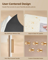 Glimmloop 360° Rotating Jewelry Box with 7 Drawers, Spacious Vertical Jewelry Organizer with Glass Window, Jewelry Storage Case, Dustproof & Moisture-resistant Design, White Glimmloop