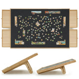 YKHALLYBEE 2000 Pieces Puzzle Board with 4 Drawers & Cover, 2-in-1 Puzzle Board with Adjustable Tilting Stand, Portable Jigsaw Wood Puzzle Board with Felt Table 41" W x 27.6" D HALLYBEE