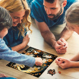 Halloween Wooden Puzzle for Adults 200pcs, Pumpkin Wooden Jigsaw Puzzles(11.3 * 14.4in), Beautiful Wooden Puzzle with Box Birthday Gifts for Adults and Kids Family Game Reouinty