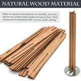 25 Set Wood Candle Wicks Cross Shape 4x0.4inch / 100x10mm, Cross Wooden Wicks w/Iron Stands for Soy Candle Making, Natural Wood Wick Core Handmade Candles Supplies SWIGRANCE