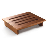 TINAMO 3.5" Acacia Wood One Step Stool for Adults (No Assemble Required)- 500 Lbs Wooden Step Stools Heavy Duty for High Bed Riser, Bathroom, Bedroom - Small Stepping Stool for Elderly, Seniors, Kids Tinamo