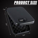 Dalmbox Portable Gun Safe for Pistols with Combination Lock Handgun Lock Box for Nightstand, Travel , Home, Car, Truck (9.4"X 6.4" X 1.8") Dalmbox