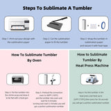 MURRICON 16 Pack Sublimation Tumblers 20 oz Skinny,Stainless Steel Insulated Sublimation Blanks Tumbler with Lid,Straw,Sublimation Paper,Individually Boxed,Shrink Wrap and Rubber Bottom MURRICON