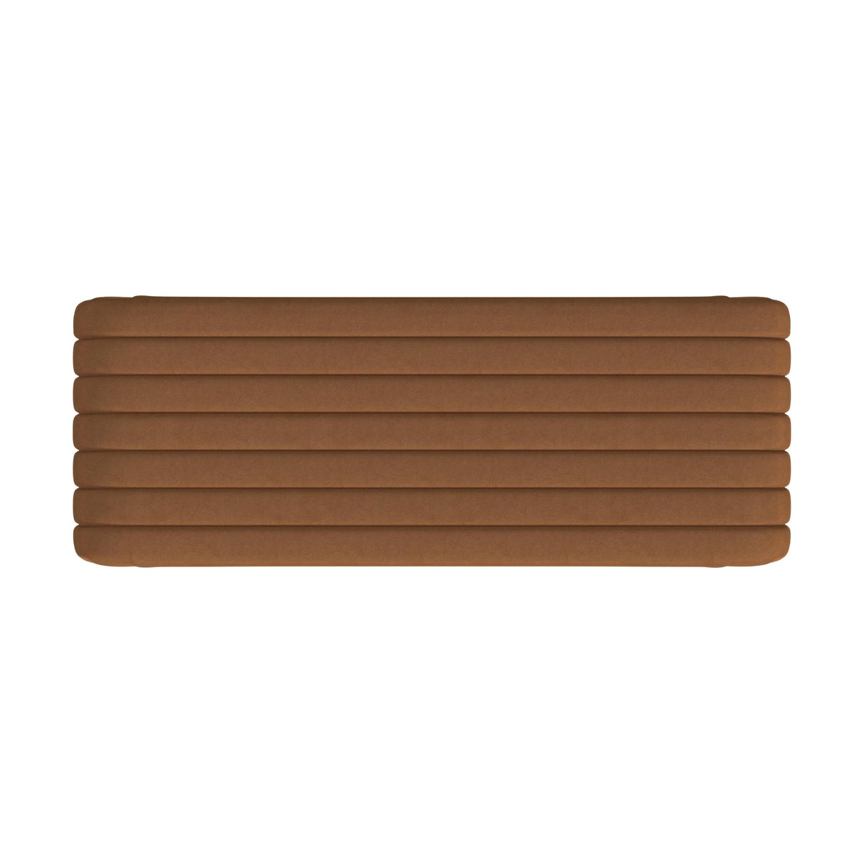 HomePop Arch Channel Bench|Bench for Living Room & Bedroom | Decorative Home Furniture - Rust Orange Velvet HomePop