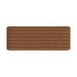 HomePop Arch Channel Bench|Bench for Living Room & Bedroom | Decorative Home Furniture - Rust Orange Velvet HomePop