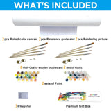 Jethami 2 Pack Paint by Numbers for Adults Beginner, Rocky Mountain National Park Landscape DIY Canvas Art Kit for Home Decor 16x20 in Jethami