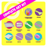 Dan&Darci Glow in The Dark Marble Paint Kit for Kids - Water Marbling Painting Art Set for Boys & Girls Ages 6, 7, 8, 9, 10, 11, 12 Year Old - Kid Crafts Birthday Gifts Toys - Arts Craft Activities Dan&Darci