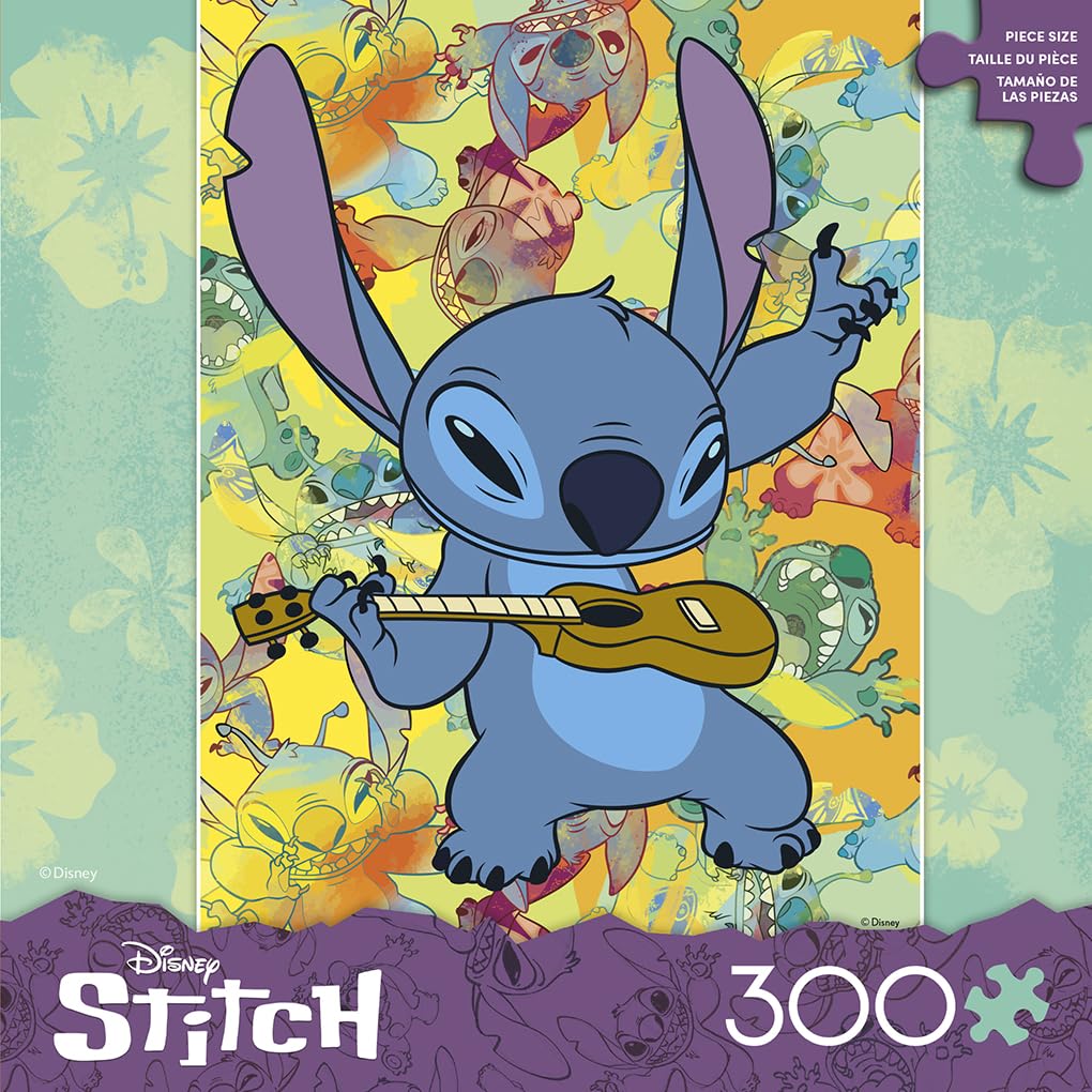 Ceaco - Disney - Stitch - Galaxy Grunge - 300 Oversized Piece Jigsaw Puzzle Ceaco