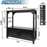 YEMOO Aquarium Stand 20-29 Gallon, 29 Gallon Fish Tank Stand with Aquarium Tools Organizer, 3 Tier Breeder Tank Stand with Storage Cabinet, Heavy Duty Metal Frame for 20 - 29 Gallon Long Aquarium YEMOO