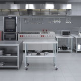 Stainless Steel Table + Add Casters | Choose from 43 Sizes | NSF Metal Work Table for Kitchen Prep Utility | Commercial and Residential Applications. AmGood