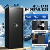 10-14 Gun Cabinet, Large Gun Safe for Rifles and Pistols, Gun Cabinet with Adjustable Shelves and Locking Built-in Cabinet,Shotgun Safe,Long Gun Safe with Dual Alarm & Mute Mode SHICHI