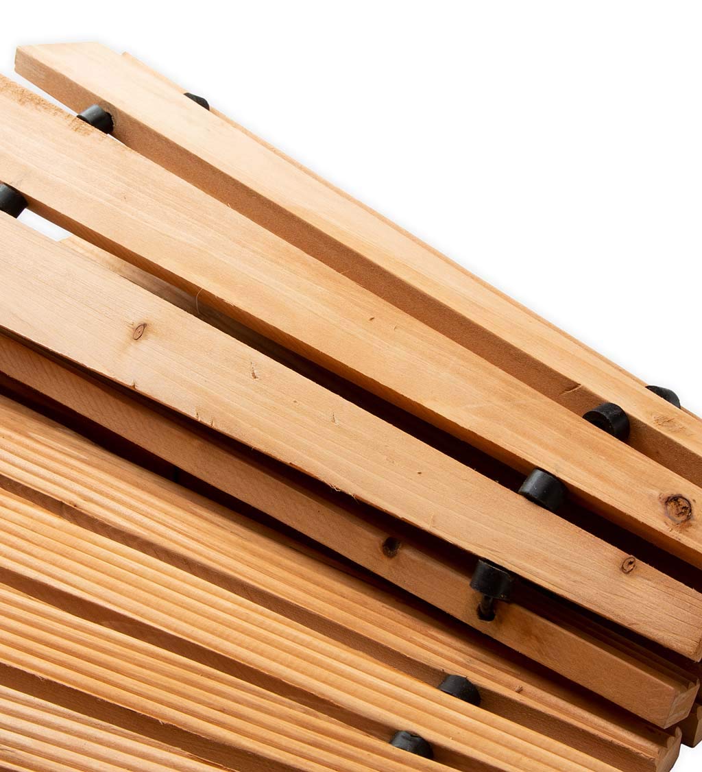 Plow & Hearth 52128 Roll Out Wooden Curved Garden Pathway, 4 feet, Natural Cedar Plow & Hearth