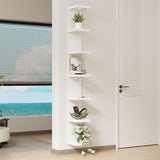 LitaEther Versatile 7 Tier Wall Shelf Unit,White Lack Wall Shelf,Display Floating Shelf with LED Remote Control Light LitaEther