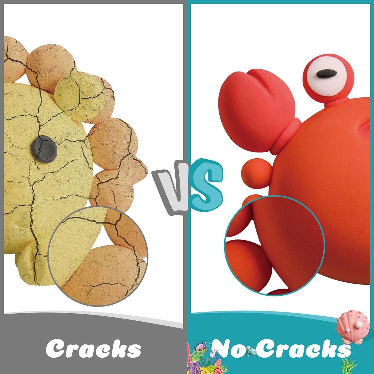 Air Dry Modeling Clay for Kids - Ocean Adventure, 12 Boxes Clay Kit with 9 Tools & Tutorials, Soft DIY Craft Kit for Art Projects, Creative Gift for Boys & Girls Ages 3+ Dufvrpe