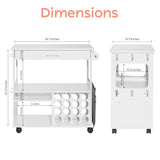 iVyne Craft Cart, Ultimate Organization & Storage Table for Cricut/Silhouette, Craft Table with Storage, Workstation for Accessories, iVyne Berry, Vinyl Rolls, and More - White iVyne