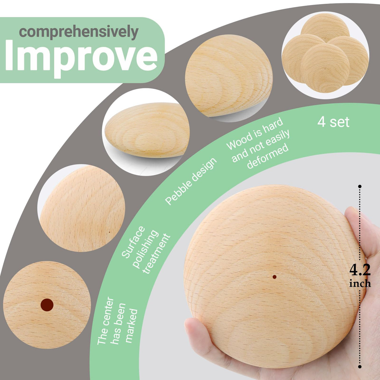 Mandala Rock Painting Arts and Craft Kit for Adults Women - 35 PCS Mandala Dotting Tools Kit - Large Wooden Rocks with Stencils, Acrylic Paints,Dotting Tools - DIY Relaxing and Creative Activity apolyone